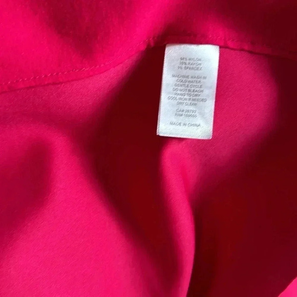 Carolina Belle Magenta Long Duster Cardigan Open Front Raw Edge Minimal - Picture 5 of 5